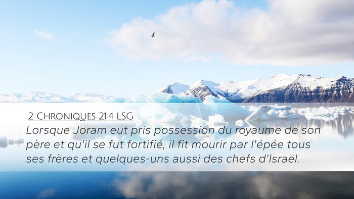 2 Chroniques 21:4 LSG Bible Verse Image