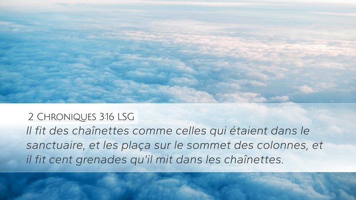 2 Chroniques 3:16 LSG Bible Verse Image