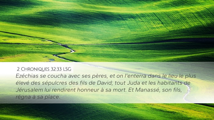 2 Chroniques 32:33 LSG Bible Verse Image