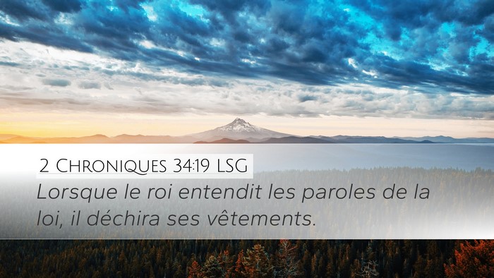 2 Chroniques 34:19 LSG Bible Verse Image