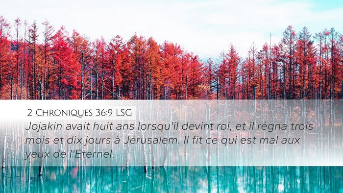 2 Chroniques 36:9 LSG Bible Verse Image