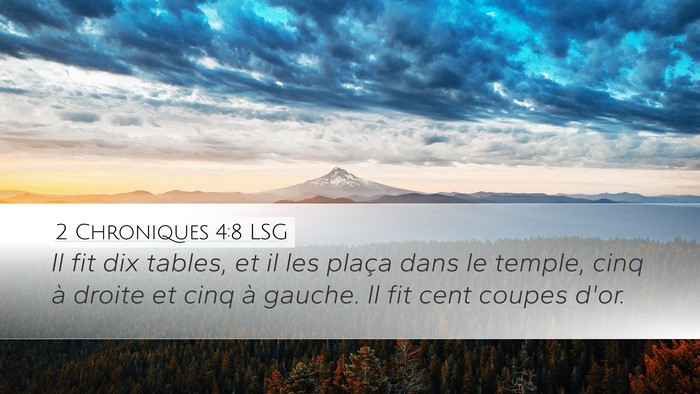 2 Chroniques 4:8 LSG Bible Verse Image
