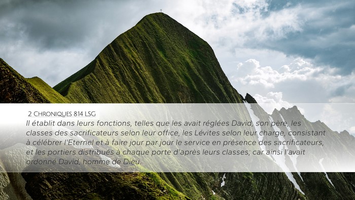 2 Chroniques 8:14 LSG Bible Verse Image