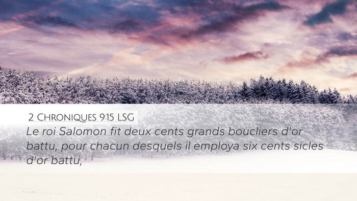 2 Chroniques 9:15 LSG Bible Verse Image