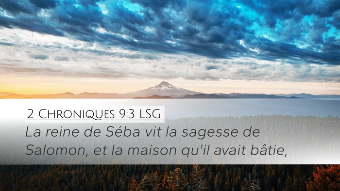 2 Chroniques 9:3 LSG Bible Verse Image