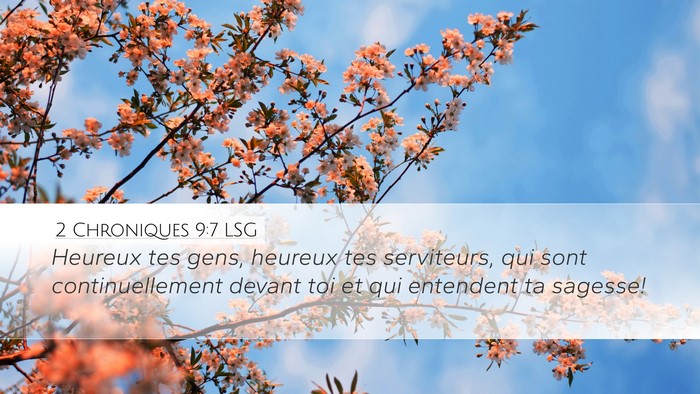 2 Chroniques 9:7 LSG Bible Verse Image