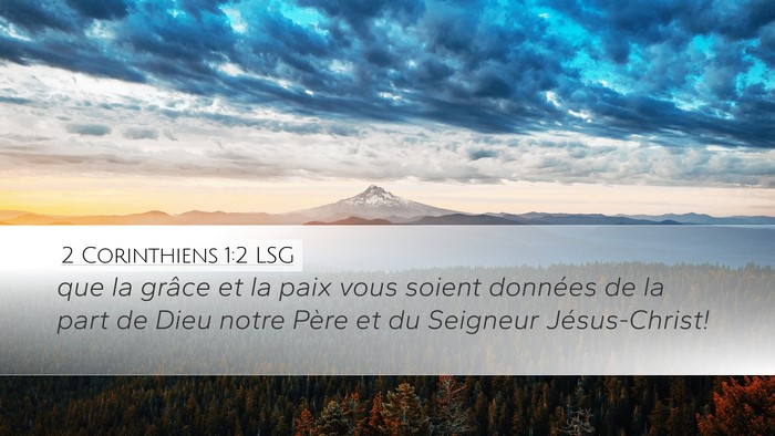 2 Corinthiens 1:2 LSG Bible Verse Image