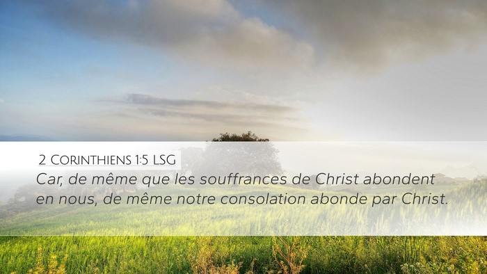 2 Corinthiens 1:5 LSG Bible Verse Image
