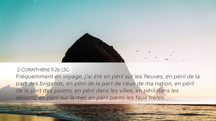 2 Corinthiens 11:26 LSG Bible Verse Image