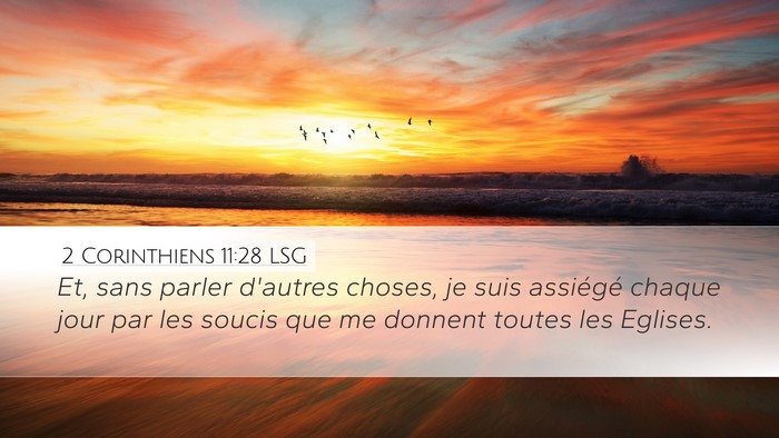 2 Corinthiens 11:28 LSG Bible Verse Image