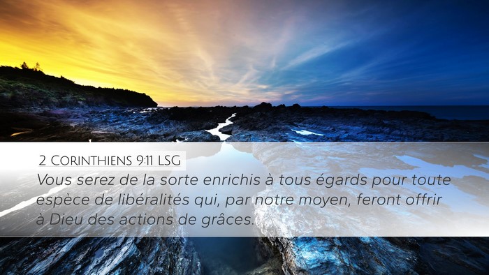 2 Corinthiens 9:11 LSG Bible Verse Image