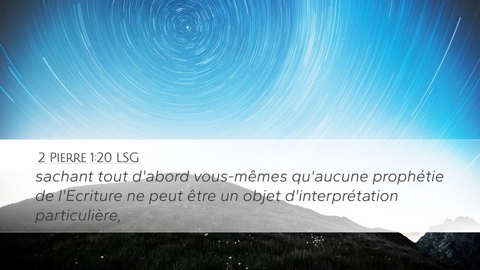 2 Pierre 1:20 LSG Bible Verse Image