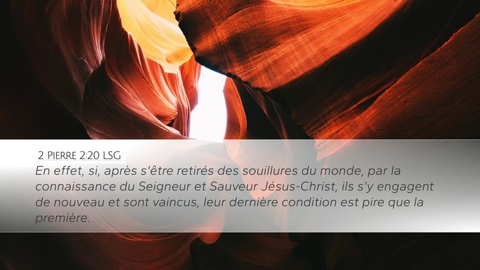 2 Pierre 2:20 LSG Bible Verse Image