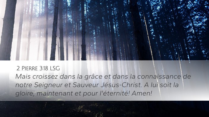 2 Pierre 3:18 LSG Bible Verse Image