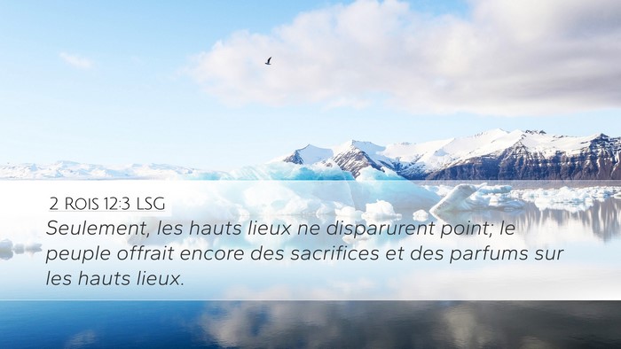 2 Rois 12:3 LSG Bible Verse Image