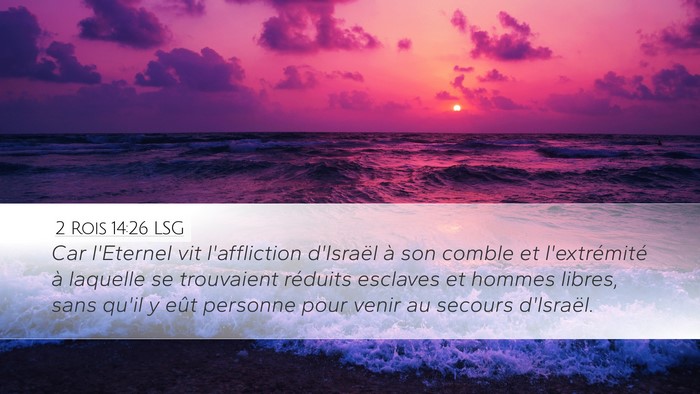2 Rois 14:26 LSG Bible Verse Image