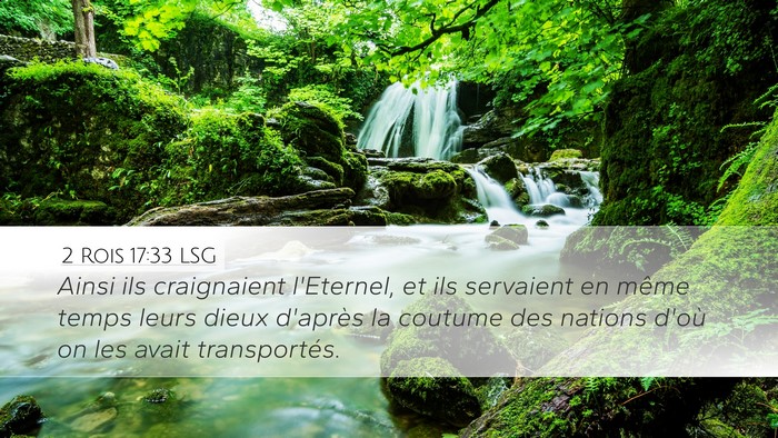 2 Rois 17:33 LSG Bible Verse Image
