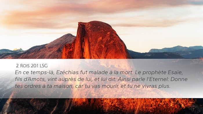 2 Rois 20:1 LSG Bible Verse Image