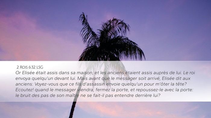 2 Rois 6:32 LSG Bible Verse Image