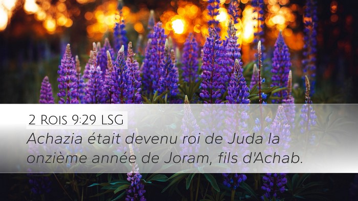 2 Rois 9:29 LSG Bible Verse Image