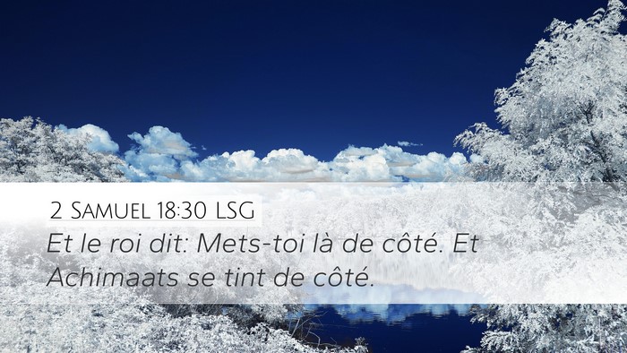 2 Samuel 18:30 LSG Desktop Wallpaper - Et le roi dit: Mets-toi là de côté. Et - Desktop Bible Verse Wallpaper