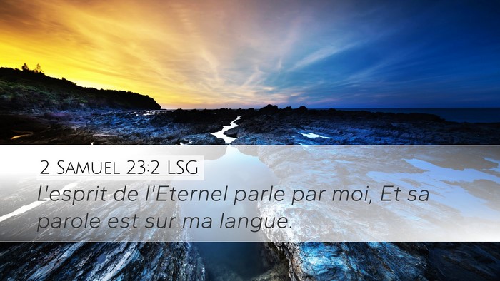 2 Samuel 23:2 LSG Bible Verse Image