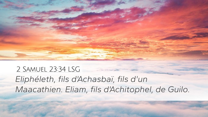 2 Samuel 23:34 LSG Bible Verse Image