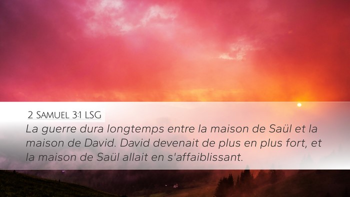2 Samuel 3:1 LSG Bible Verse Image