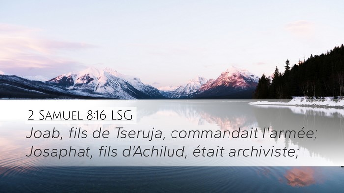 2 Samuel 8:16 LSG Bible Verse Image