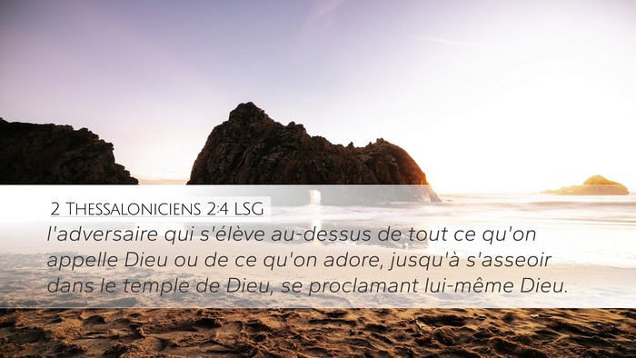 2 Thessaloniciens 2:4 LSG Bible Verse Image