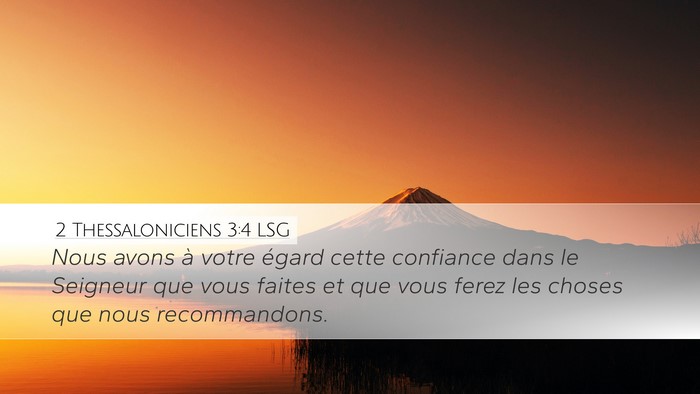 2 Thessaloniciens 3:4 LSG Bible Verse Image
