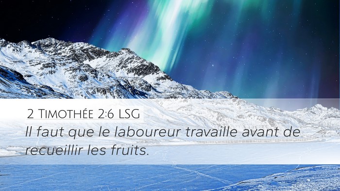 2 Timothée 2:6 LSG Desktop Wallpaper - Il faut que le laboureur travaille avant de - Desktop Bible Verse Wallpaper