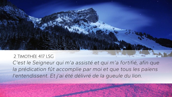 2 Timothée 4:17 LSG Bible Verse Image