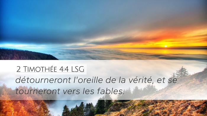 2 Timothée 4:4 LSG Bible Verse Image