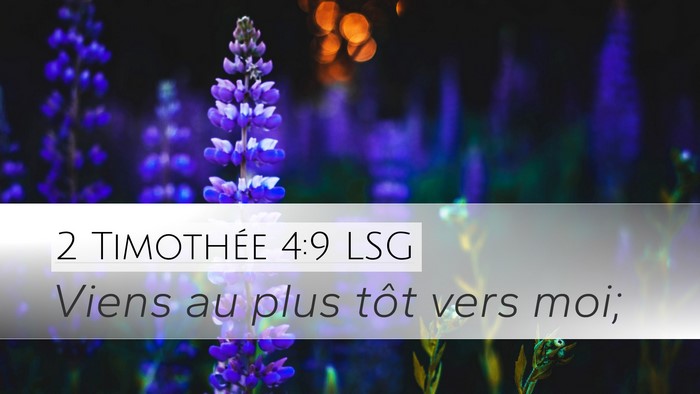 2 Timothée 4:9 LSG Bible Verse Image