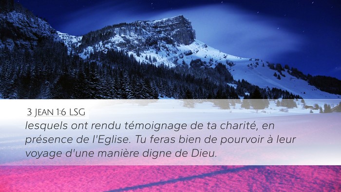 3 Jean 1:6 LSG Bible Verse Image
