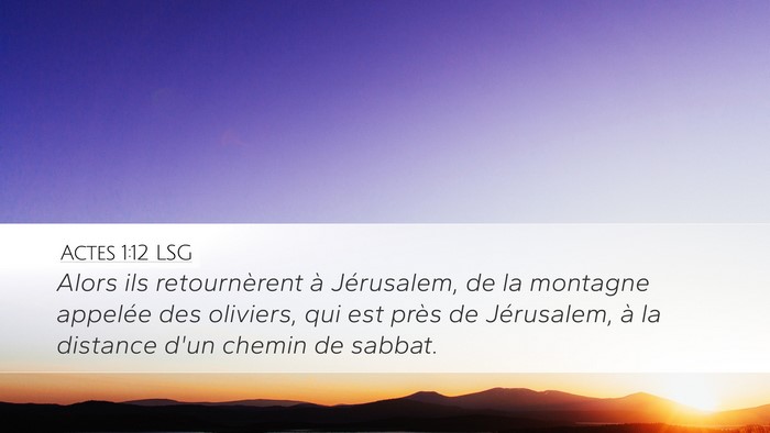 Actes 1:12 LSG Bible Verse Image