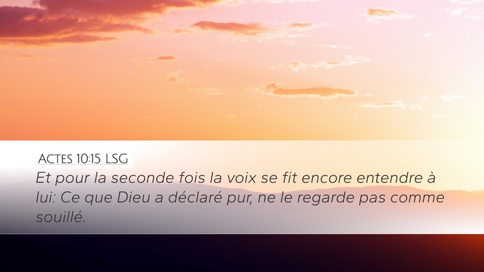 Actes 10:15 LSG Bible Verse Image