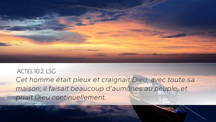 Actes 10:2 LSG Bible Verse Image