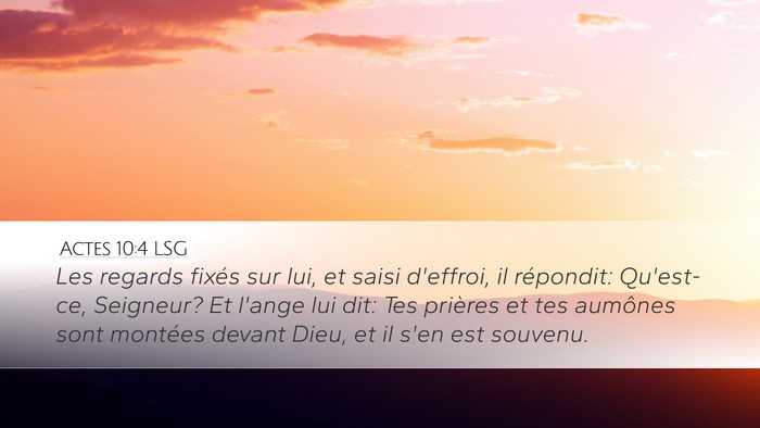 Actes 10:4 LSG Bible Verse Image