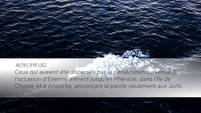 Actes 11:19 LSG Bible Verse Image