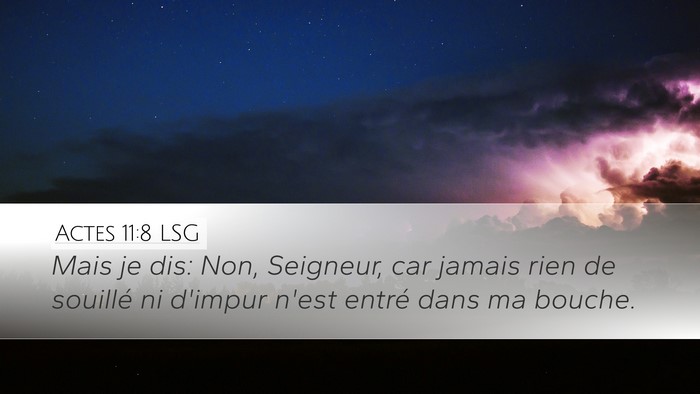 Actes 11:8 LSG Bible Verse Image
