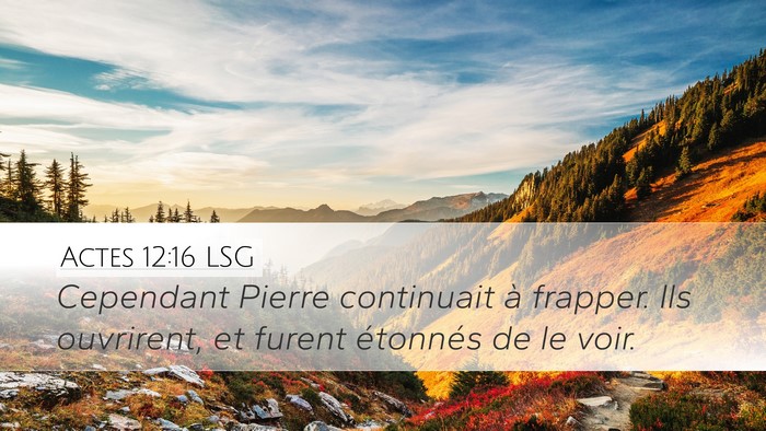 Actes 12:16 LSG Bible Verse Image
