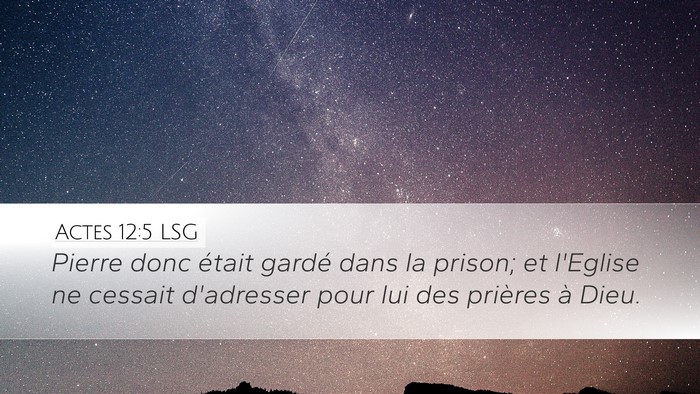 Actes 12:5 LSG Bible Verse Image