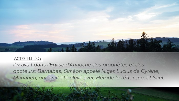 Actes 13:1 LSG Bible Verse Image