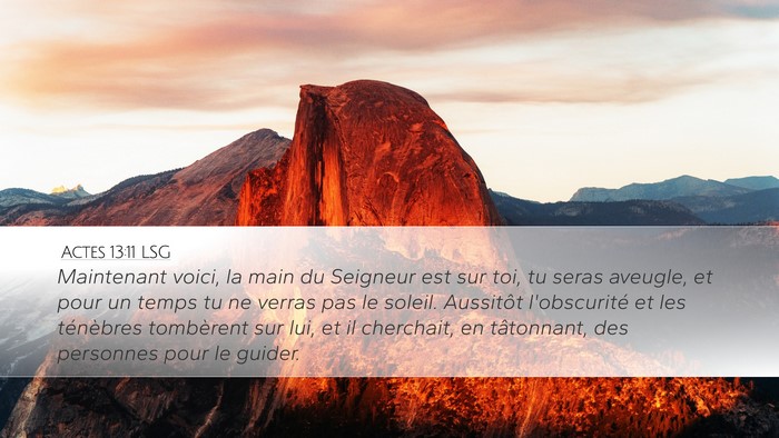 Actes 13:11 LSG Bible Verse Image
