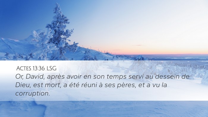Actes 13:36 LSG Bible Verse Image