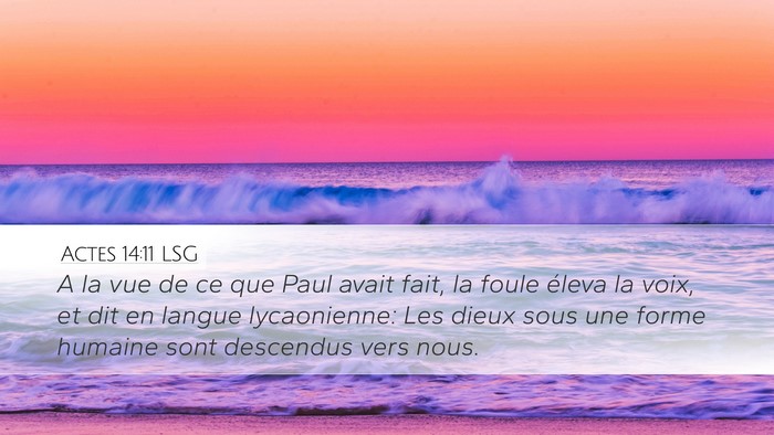 Actes 14:11 LSG Bible Verse Image