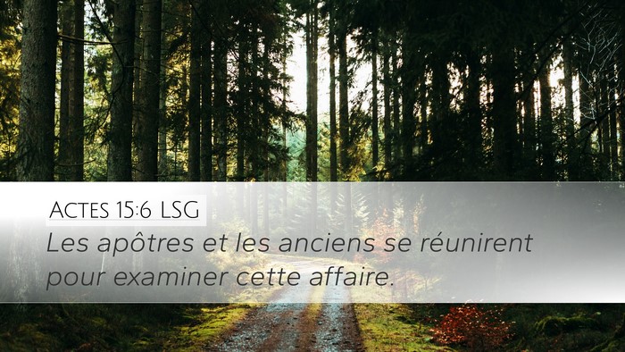 Actes 15:6 LSG Bible Verse Image