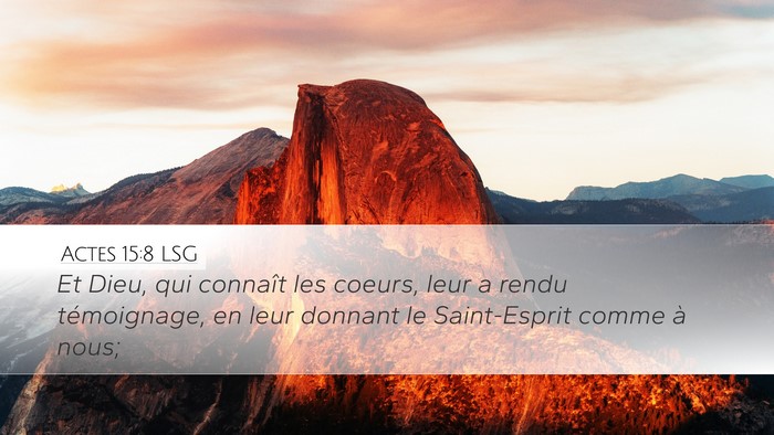 Actes 15:8 LSG Bible Verse Image